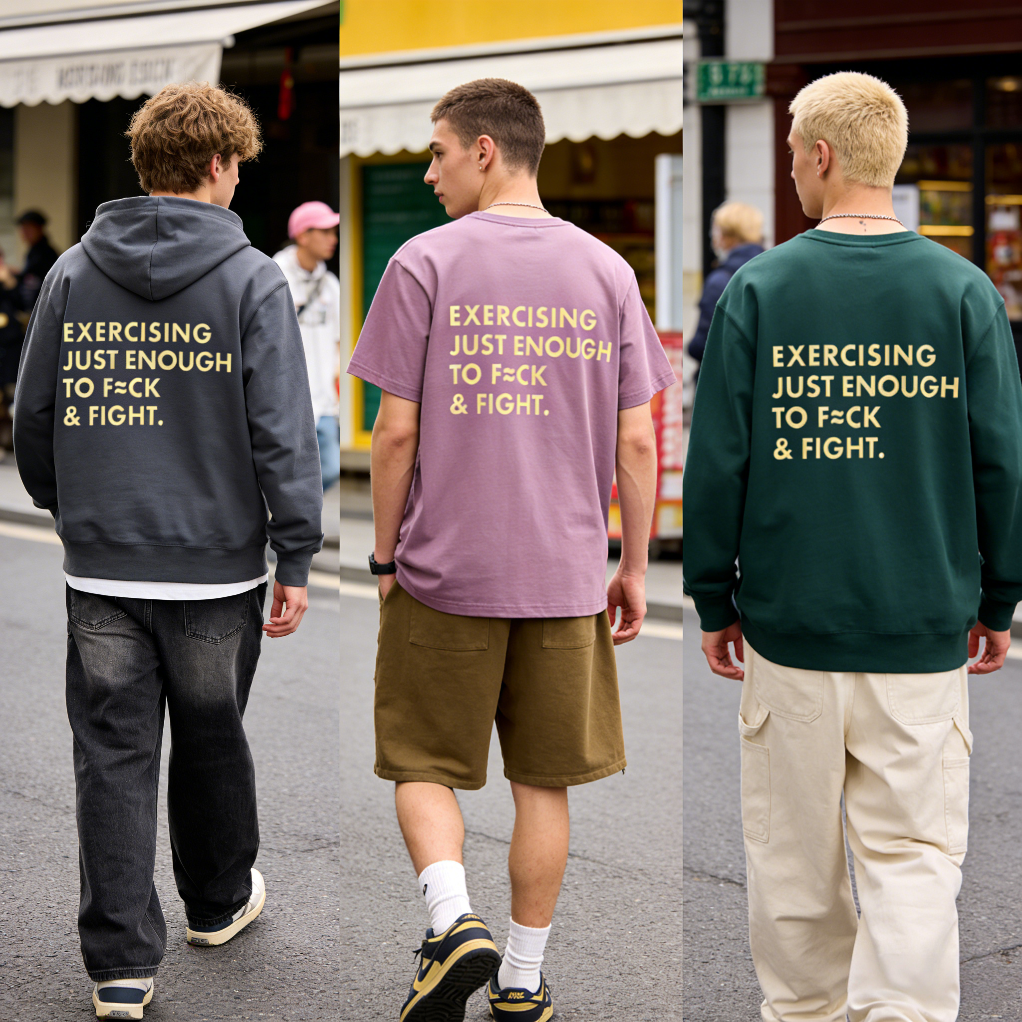 xercising Just Enough Funny Gym Hoodie tee sweatshirt