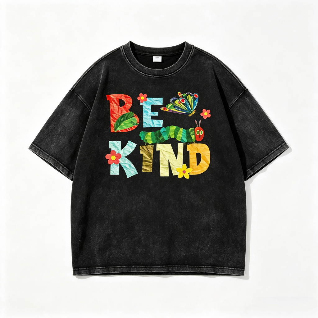 Be Kind Very Hungry Caterpillar Vintage Washed Graphic T‑Shirt & Hoodie