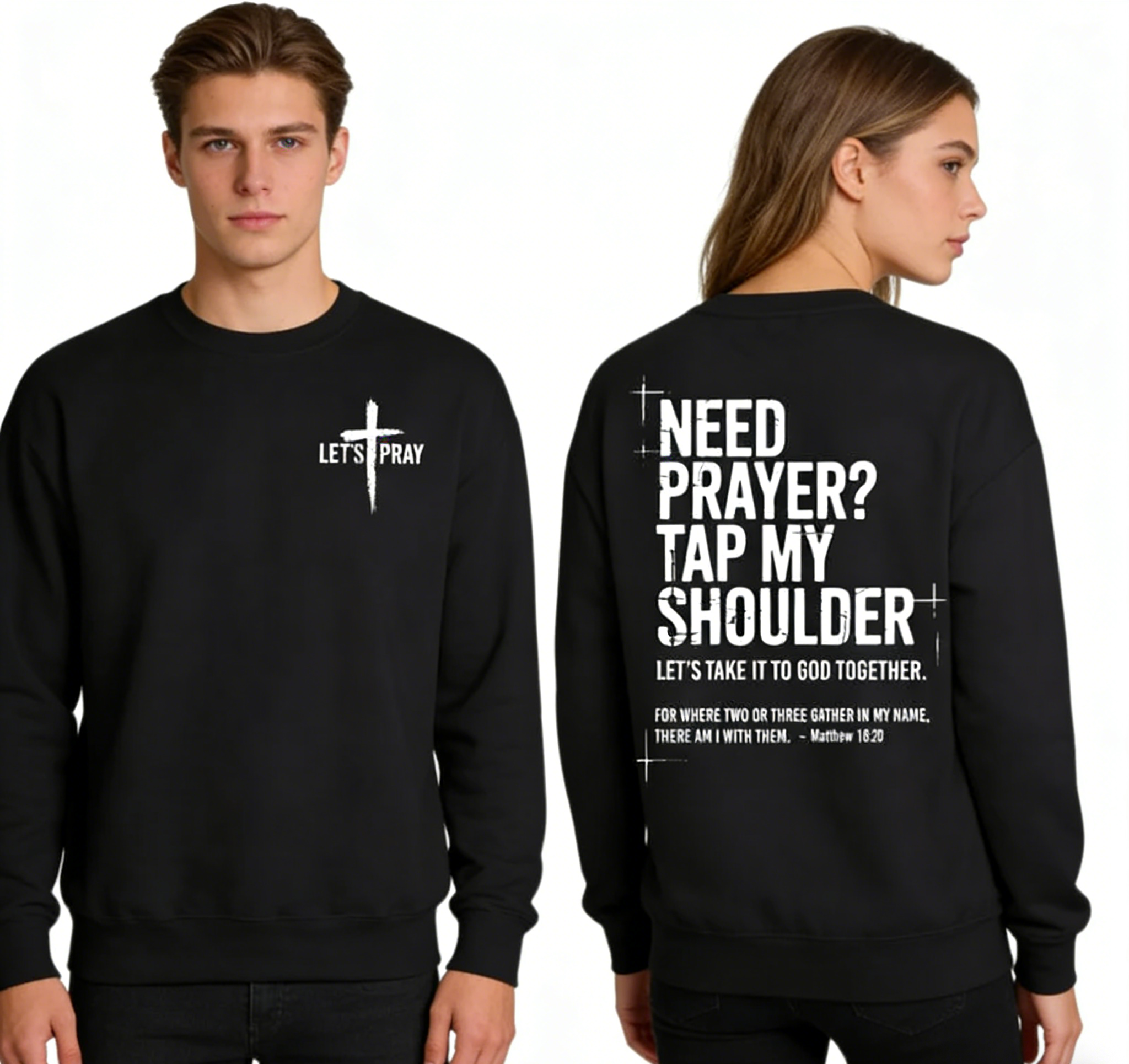 Let's Pray | Faith-Based Graphic Hoodie sweatshirt tee