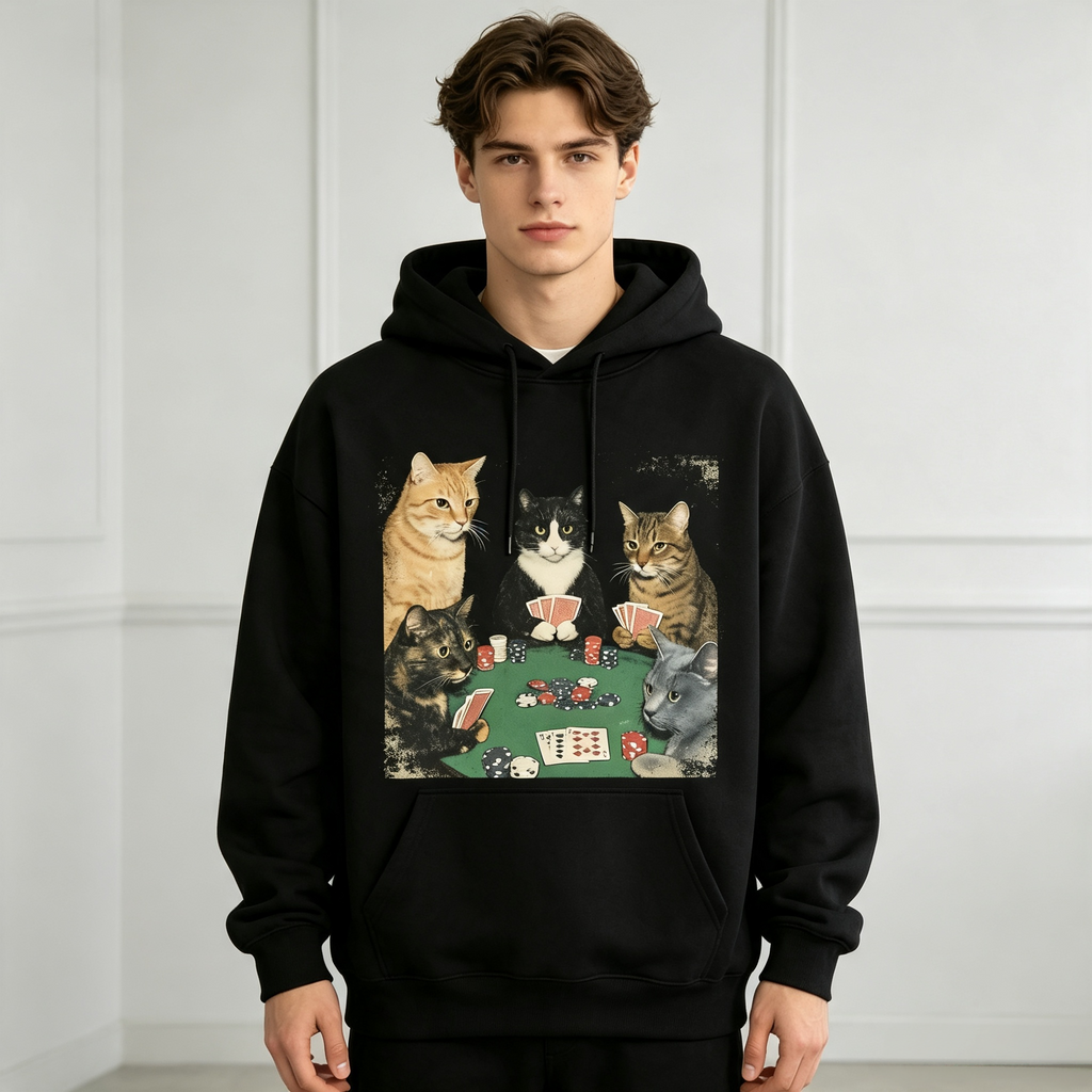 Cats Playing Poker Vintage Graphic T‑Shirt Sweatshirt Hoodie
