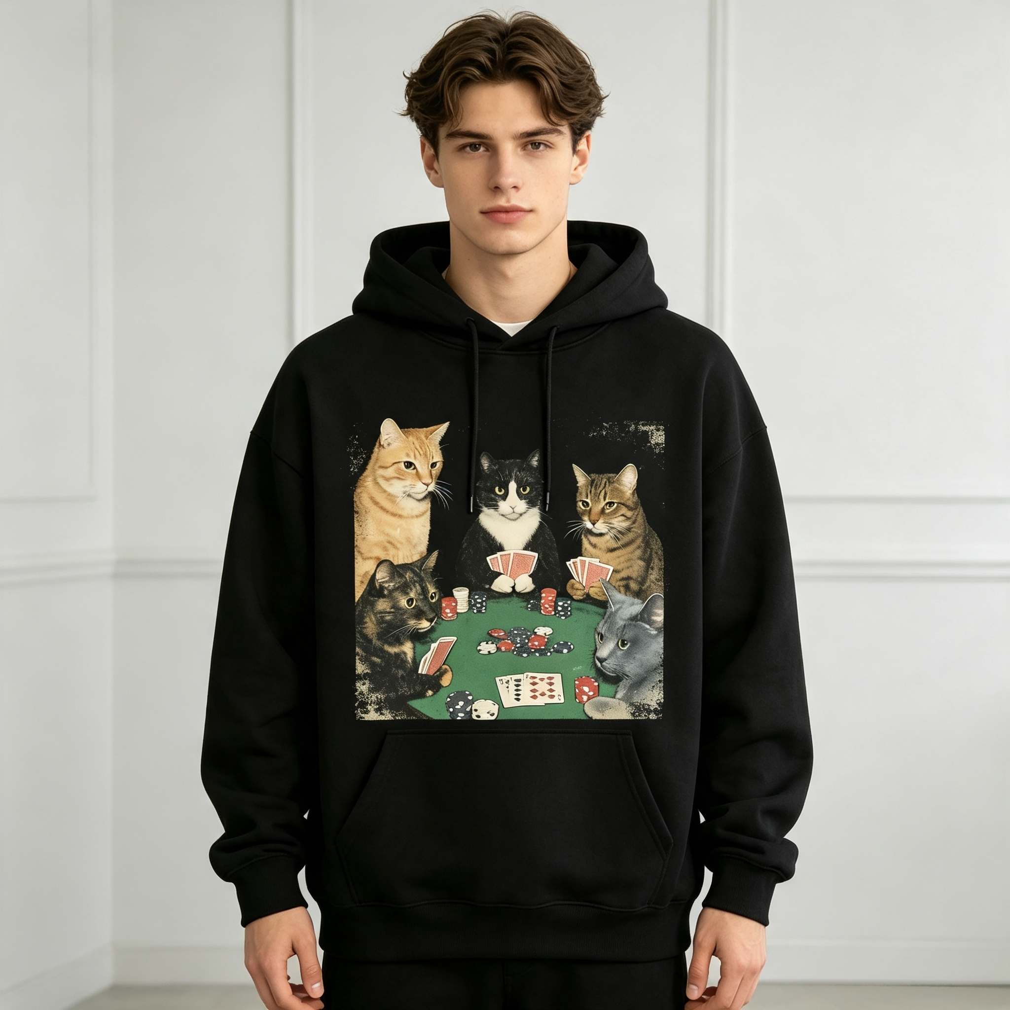 Cats Playing Poker Vintage Graphic T‑Shirt Sweatshirt Hoodie