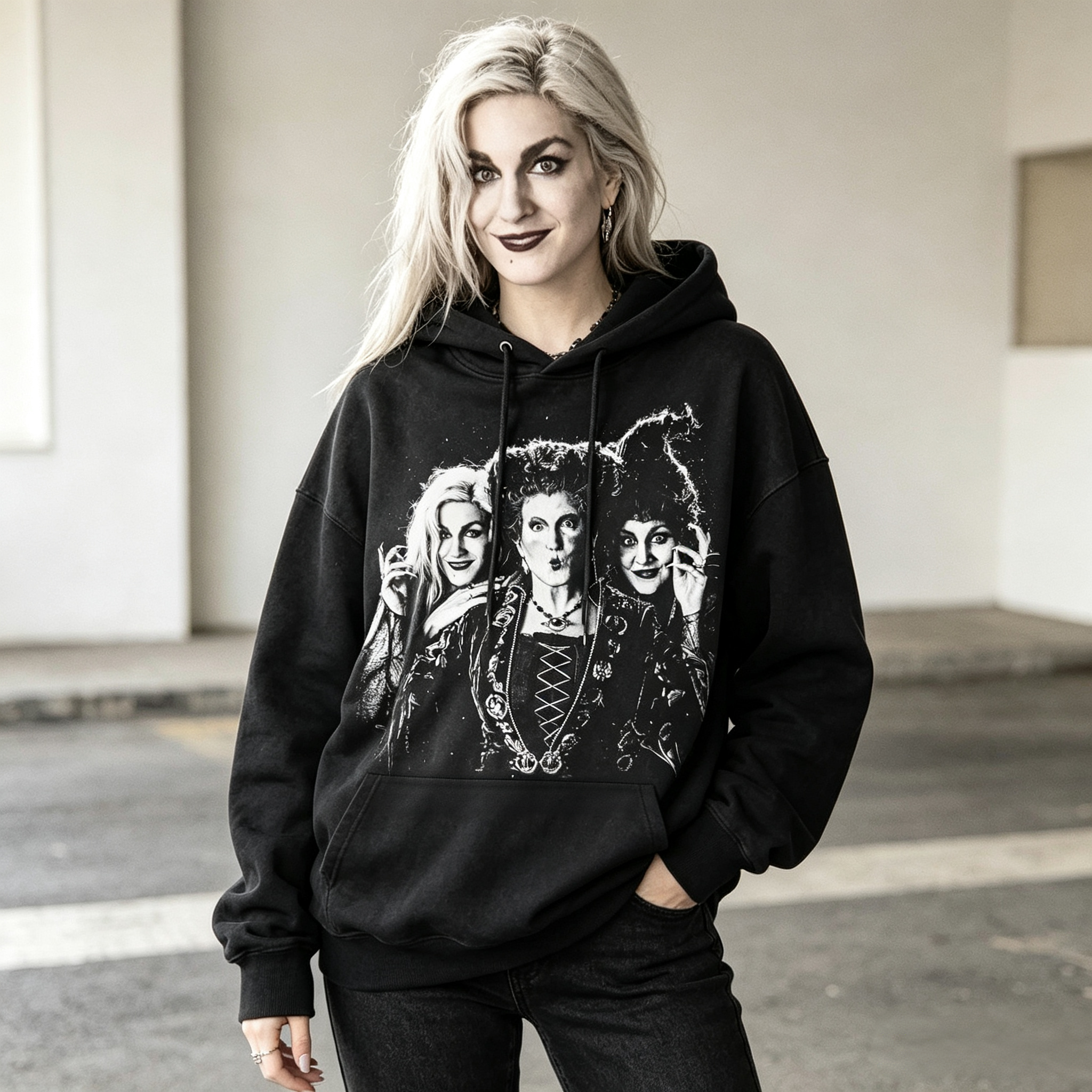 Vintage Washed Witch Squad Halloween Top