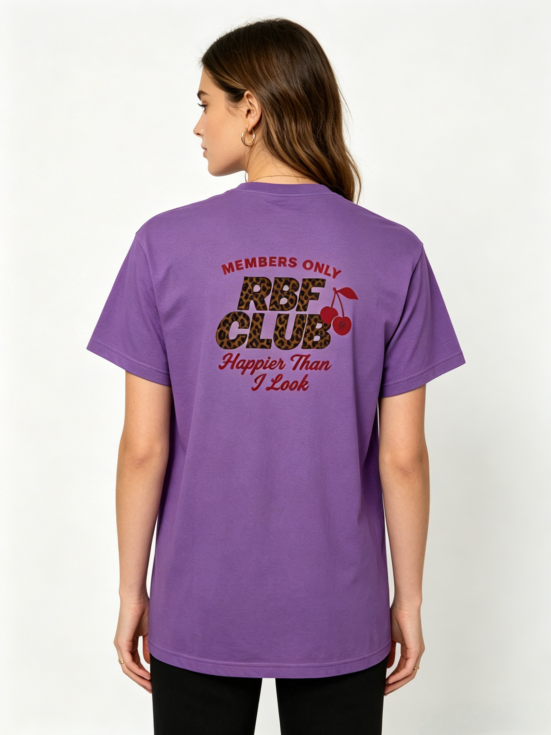 RBF CLUB Members Only Leopard Cherry Vintage Tee