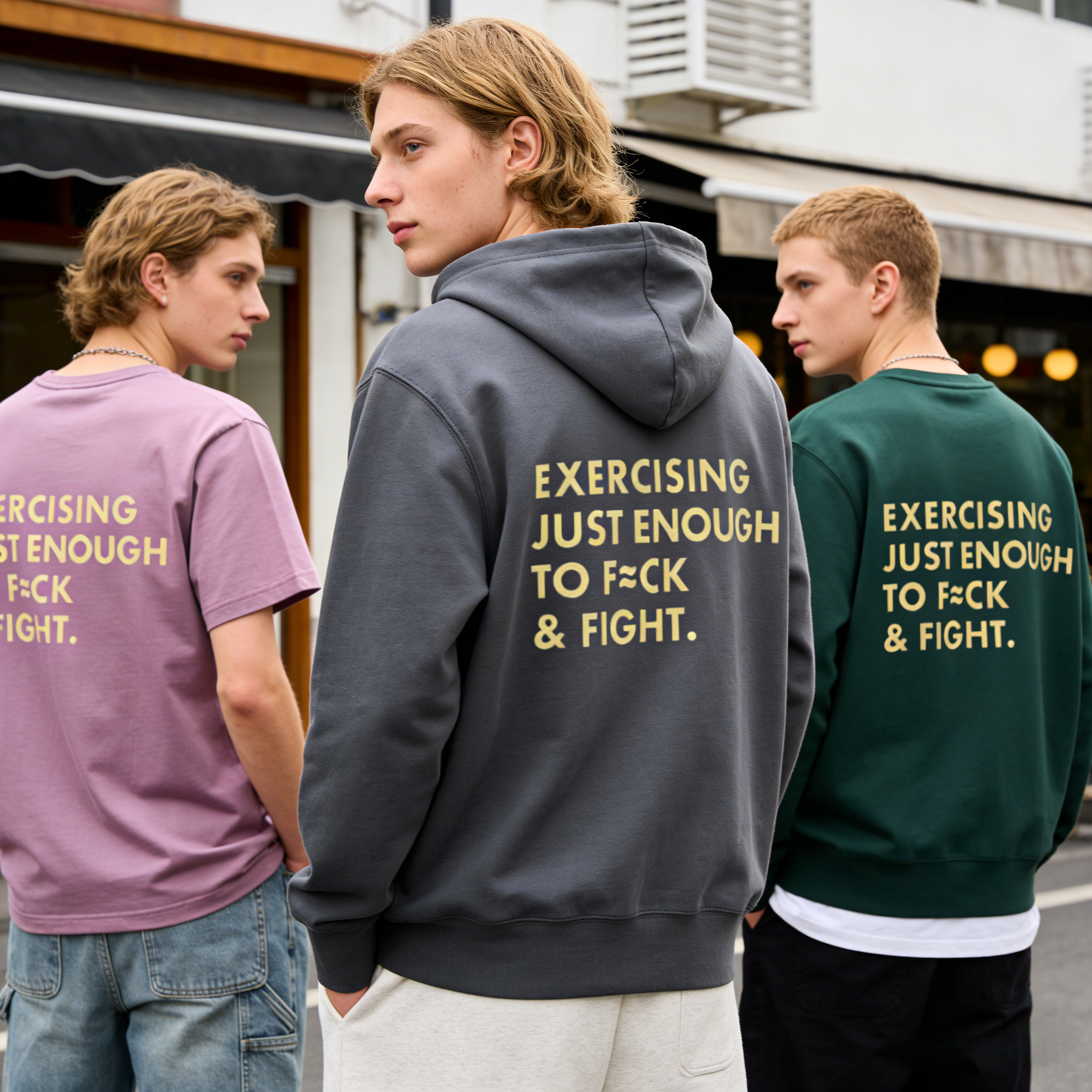 xercising Just Enough Funny Gym Hoodie tee sweatshirt