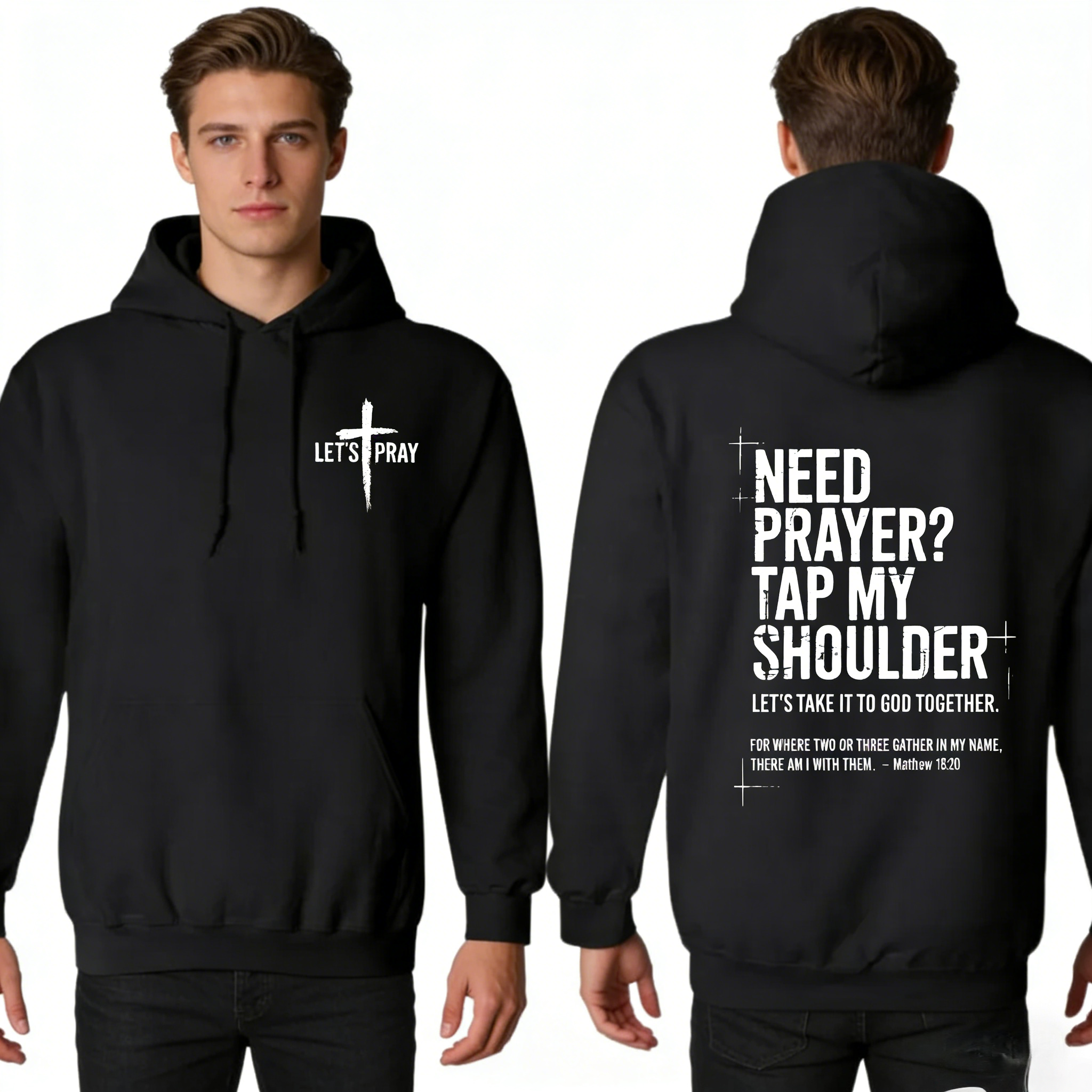 Let's Pray | Faith-Based Graphic Hoodie sweatshirt tee