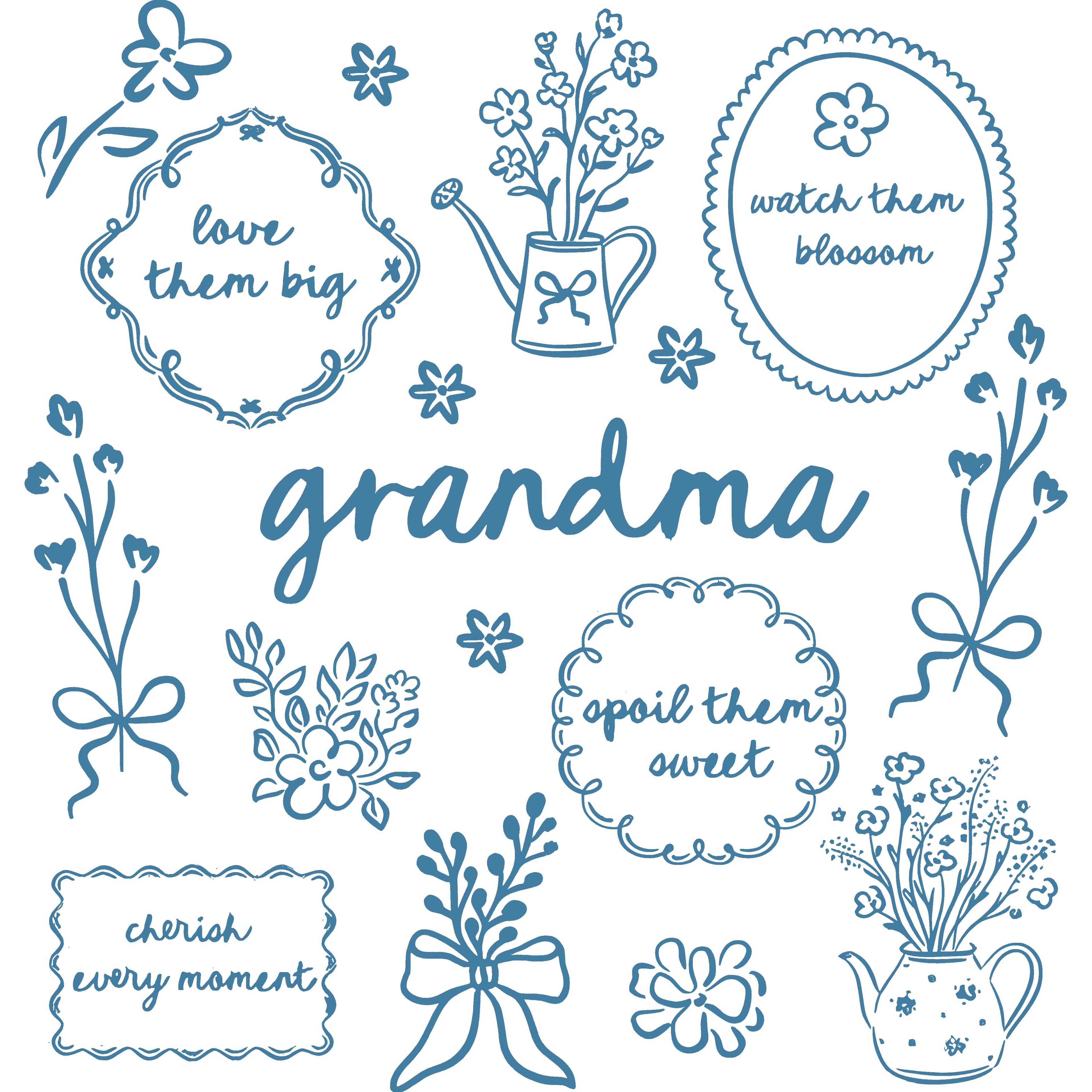 Mama Shirt Blue Floral Print Cherish Every Moment Motherhood Apparel