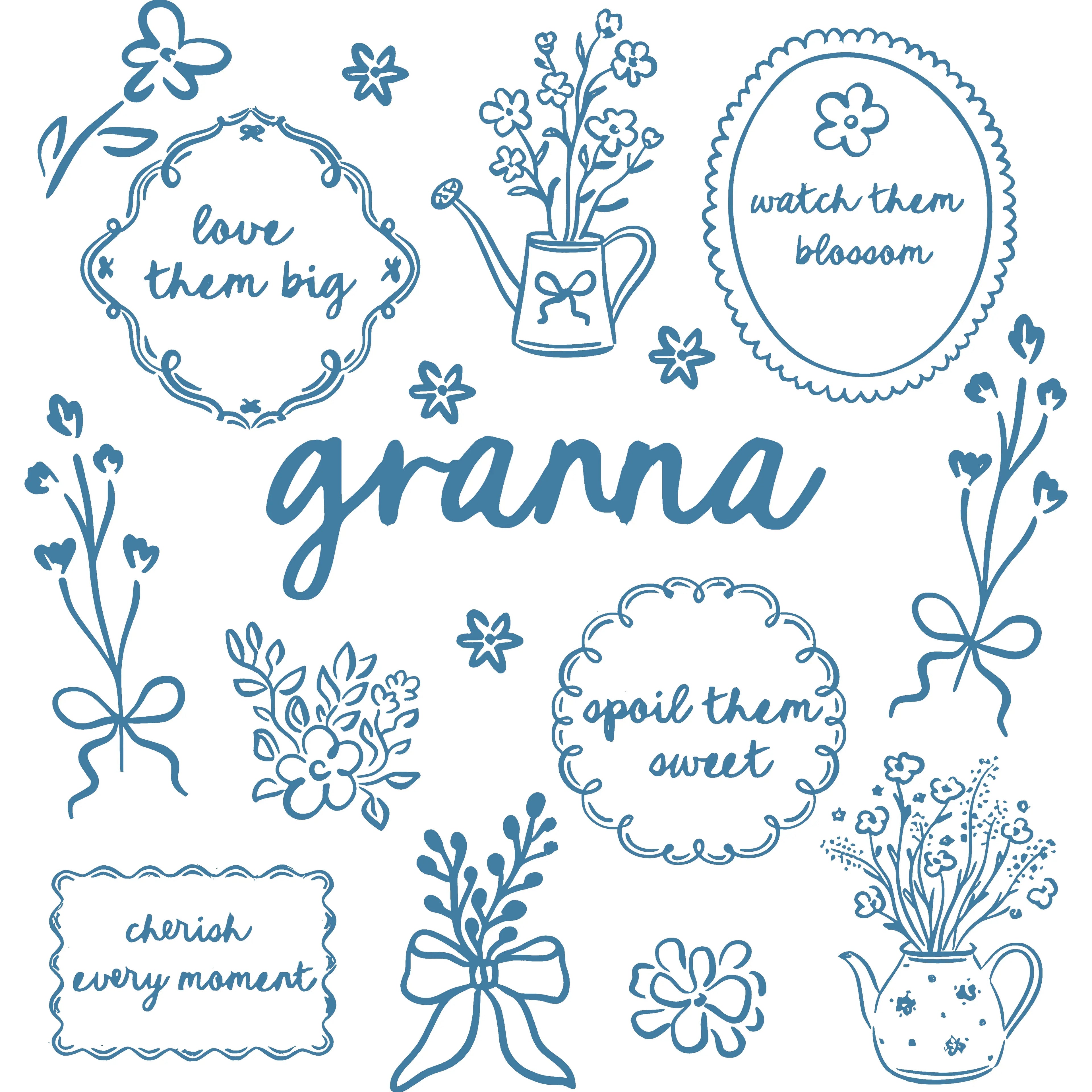 Mama Shirt Blue Floral Print Cherish Every Moment Motherhood Apparel