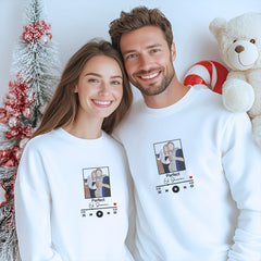 Personalized Gift for Newly Married Couple with Photo Portrait T-shirts or Sweatshirt