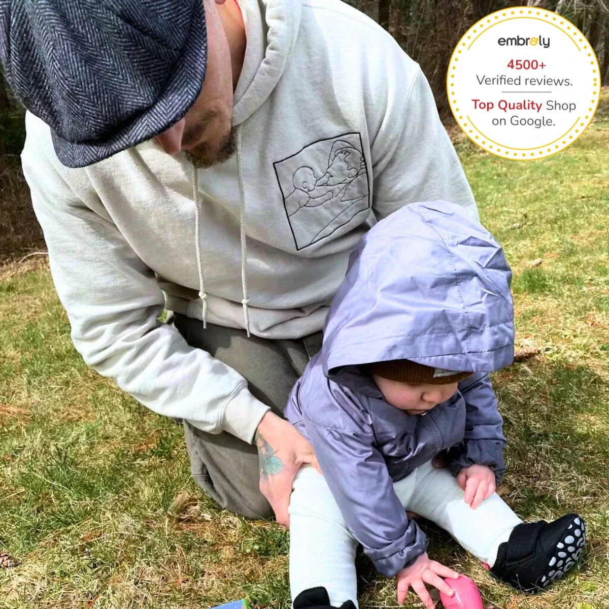 Custom Dad Life Photo Shirt, Personalized Embroidered Gift for Father’s Day Birthday, New Dad Sweatshirt or Hoodie