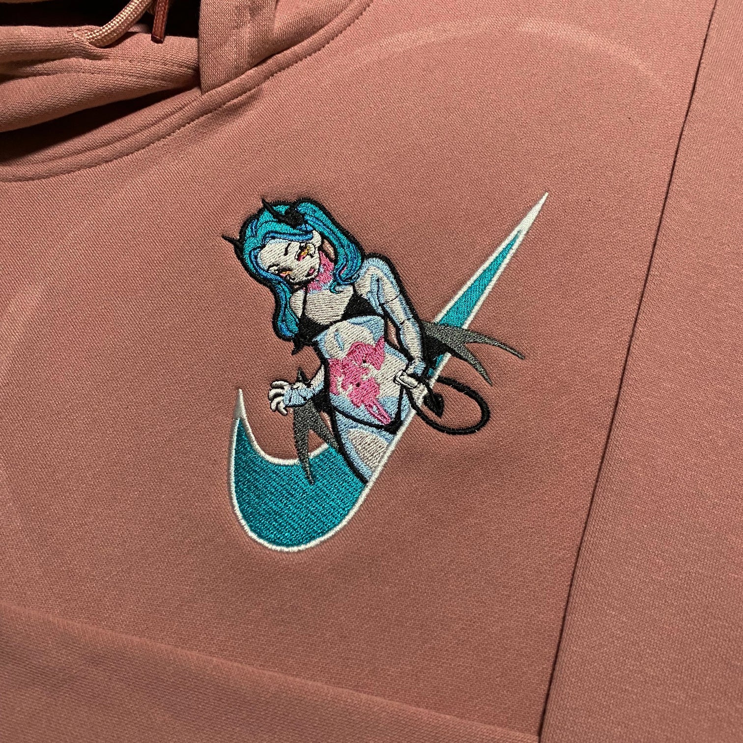 LIMITED Cyberpunk Devil Rebecca Gyat EMBROIDERED GYM HOODIE