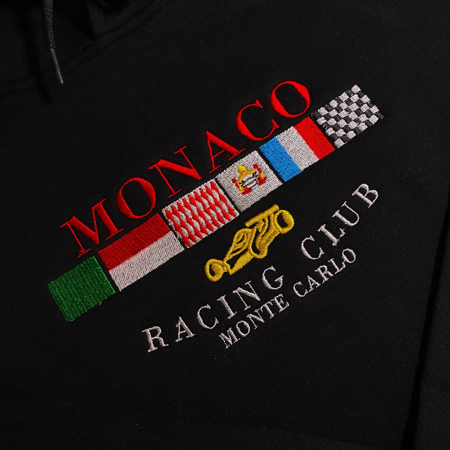 LIMITED Monaco Racing Club EMBROIDERED GYM HOODIE