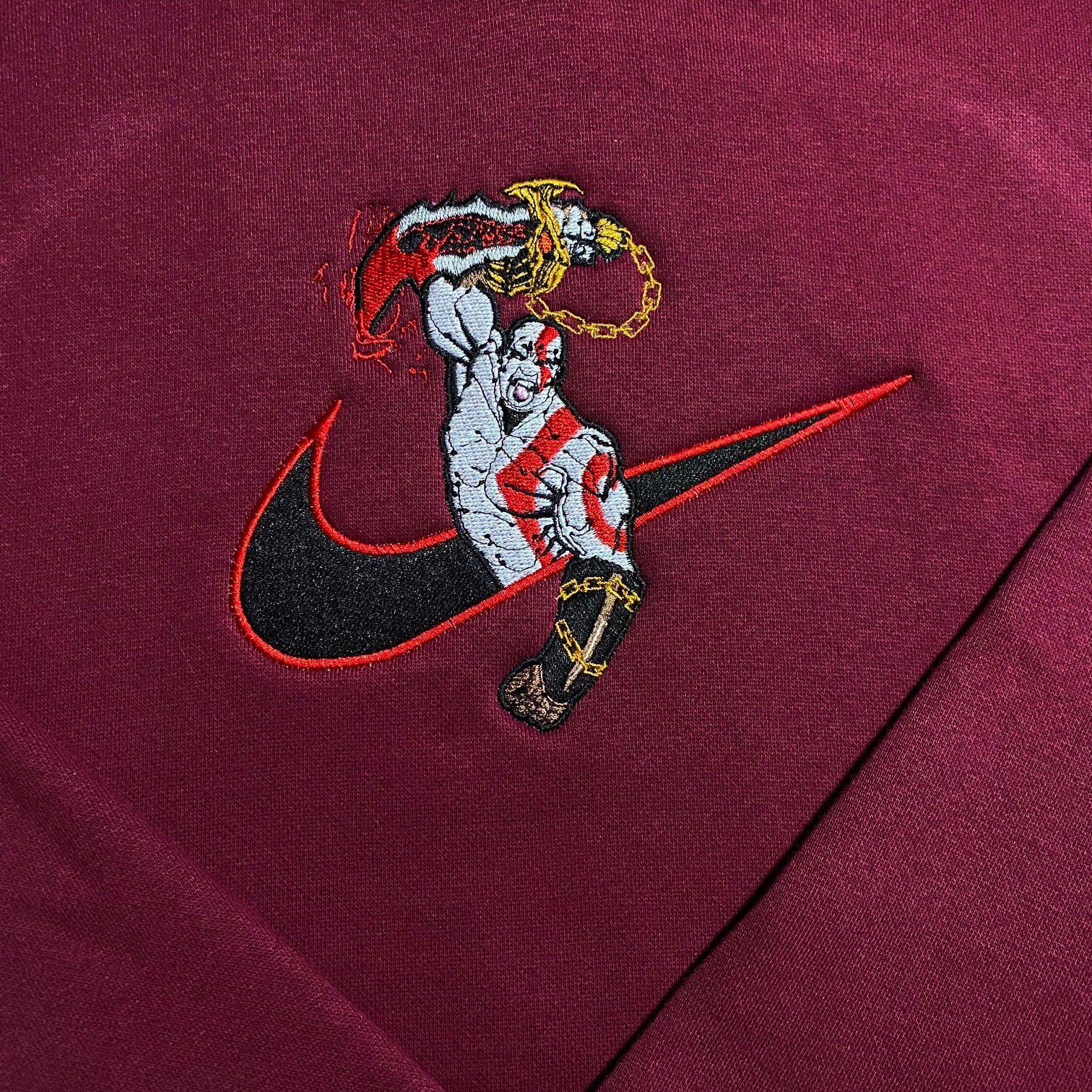 LIMITED God of War X Kratos EMBROIDERED ANIME HOODIE