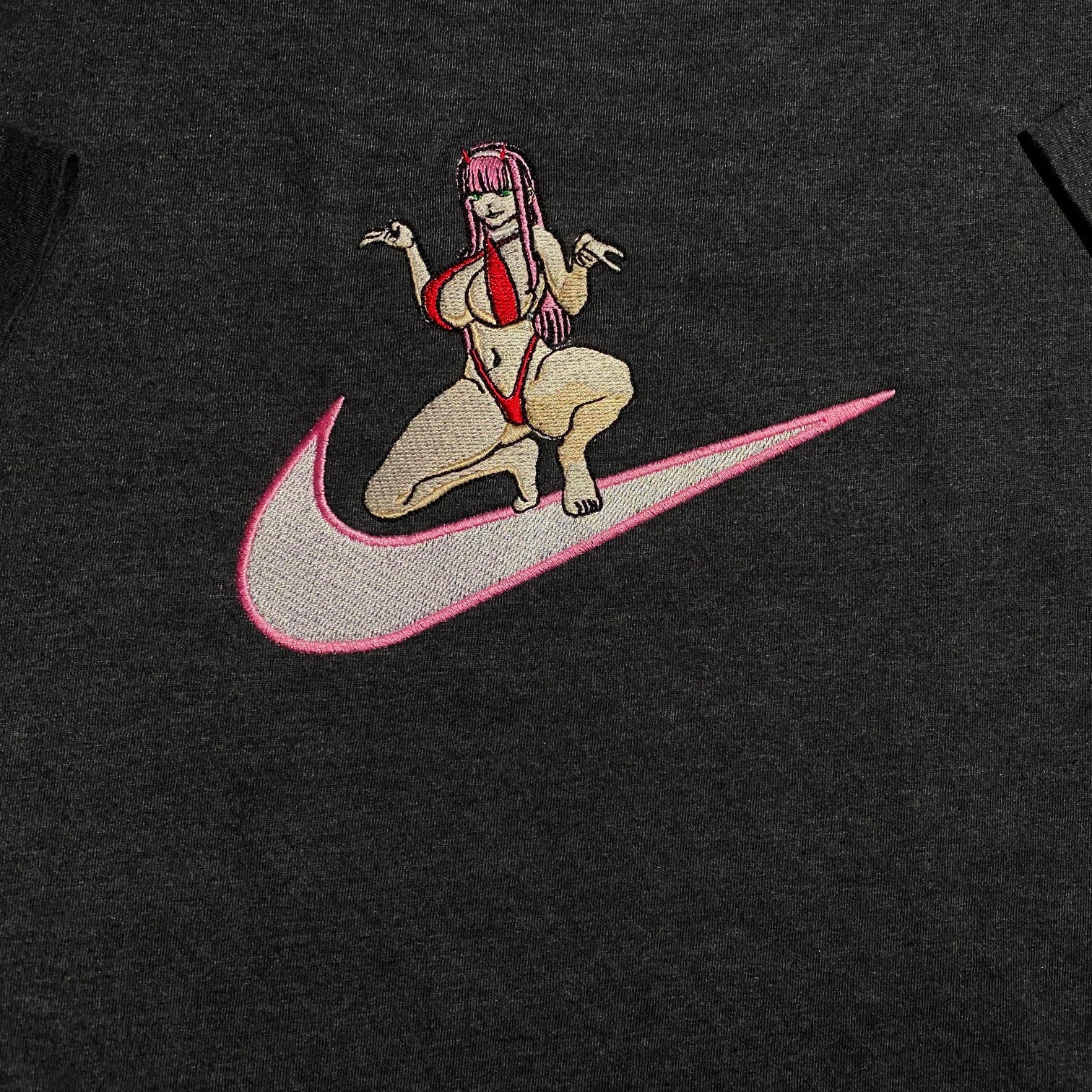 LIMITED Zero Two Squat Gyat EMBROIDERED Gym HOODIE