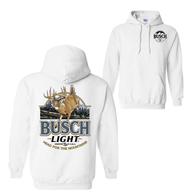 Limited Busch Light Deer Label Double Side Hoodie, For Men, Women Fabric Menswear,Christmas Gift