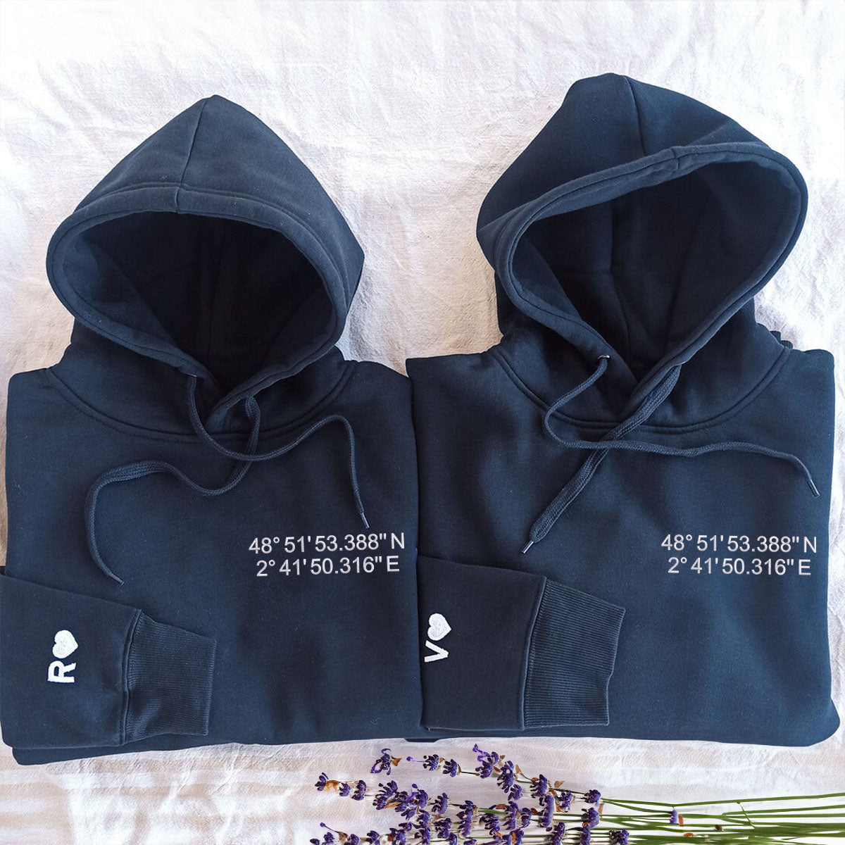 Custom Location Coordinates Sweatshirt or Hoodie, Gifts for Long Distance Relationships