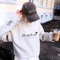 Mama Heart Sweatshirt or Hoodie, Custom Embroidered Mother's Day Gift for Mama