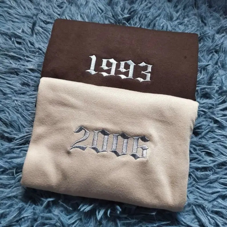 Personalized Birth Year Embroidered Sweatshirt