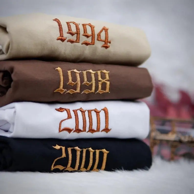 Personalized Birth Year Embroidered Sweatshirt