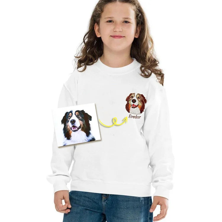 Personalized Pet Portrait Embroidered Sweatshirt