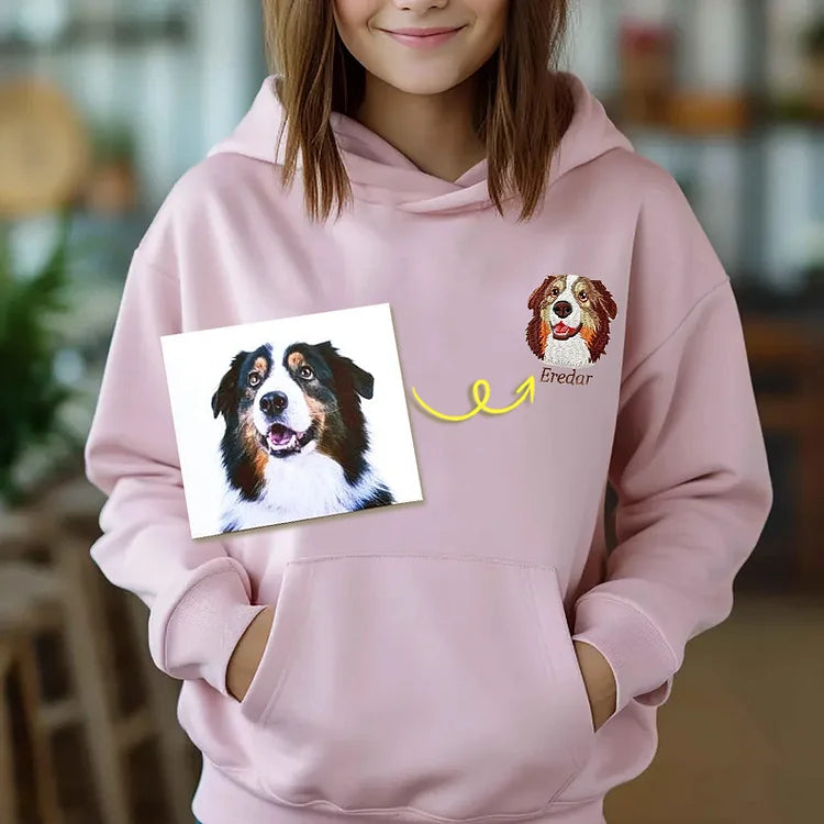 Personalized Pet Portrait Embroidered Sweatshirt