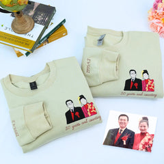 Custom Sweater or Hoodie with Picture, Embroidered Valentine's Day Gifts for Couples