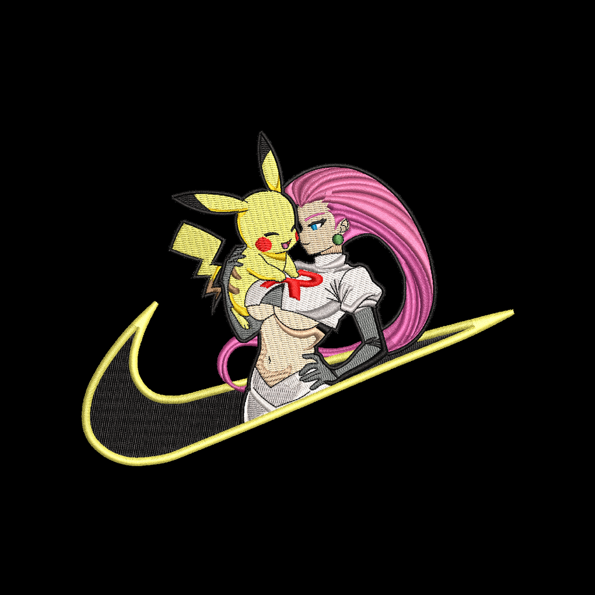 LIMITED Pikachu and Jesse Gyatt EMBROIDERED ANIME HOODIE