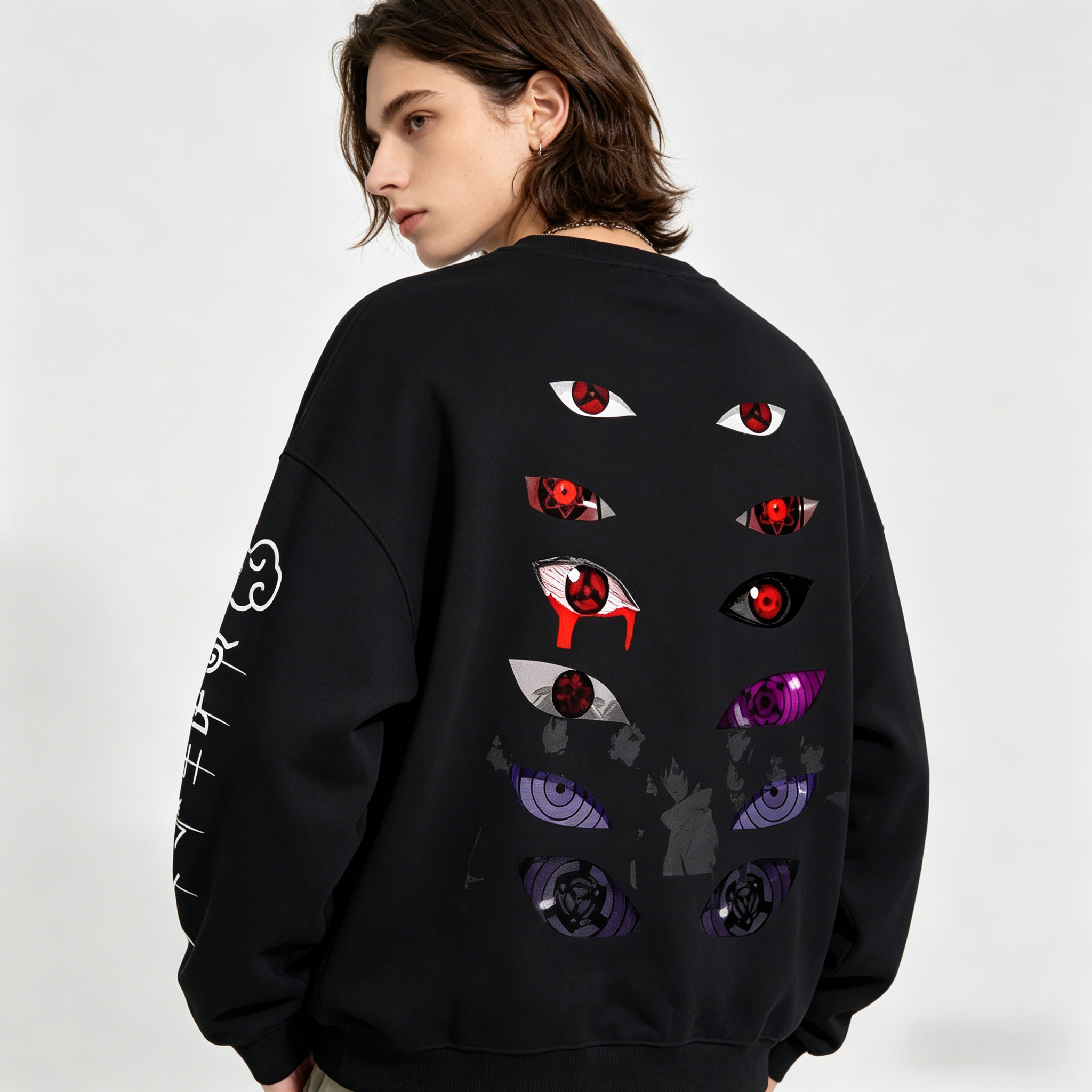 Anime-themed Hoodies — Sharingan & Rinnegan Design T-Shirts, Sweatshirts, and Hoodies