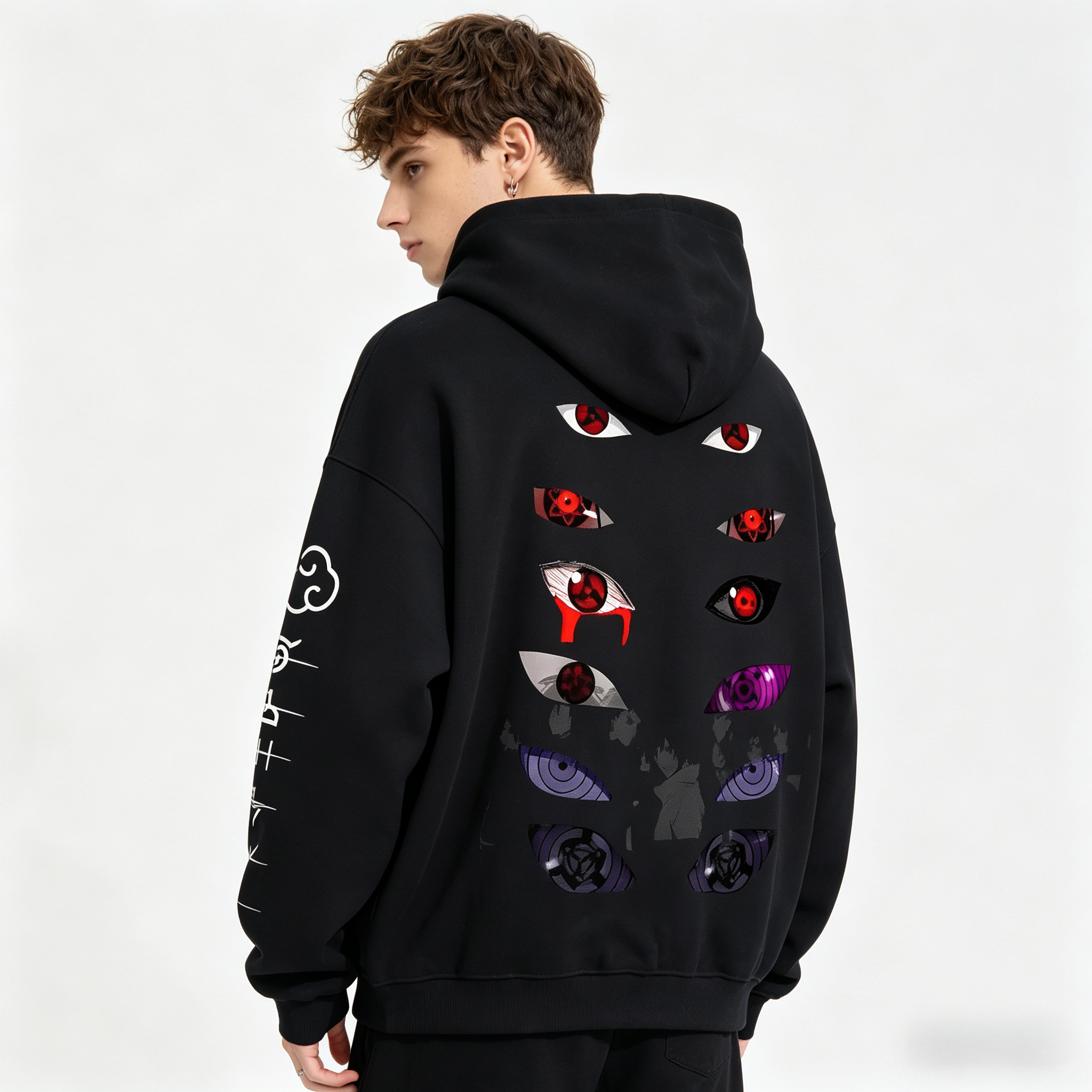 Anime-themed Hoodies — Sharingan & Rinnegan Design T-Shirts, Sweatshirts, and Hoodies