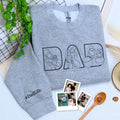 Custom Dad Life Photo Shirt, Personalized Embroidered Gift for Father’s Day Birthday, New Dad Sweatshirt or Hoodie