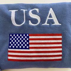 Embroidered Flag of the United States Shirt
