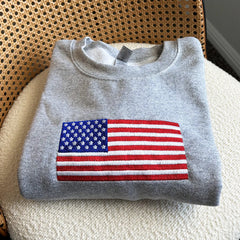 Embroidered USA Patriotic Sweatshirt