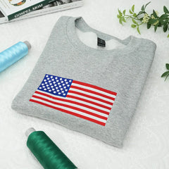 Embroidered USA Patriotic Sweatshirt