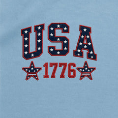 Embroidered Star-Filled USA 1776 Varsity Sweatshirt - 4th of July Patriotic Apparel
