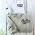 Newlywed Sweatshirt or Hoodie, Personalized Embroidered Wedding Gifts for Couples
