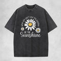 Be The Sunshine Vintage Washed Daisy T-Shirt Sweatshirt hoodie Positive Quote Women’s Oversized Tee