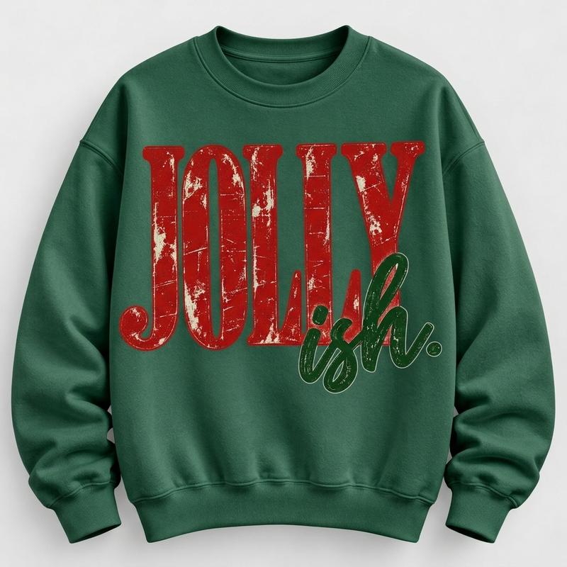 🎅 Jolly-ish Vintage Christmas Sweatshirt Hoodie Tee🎄