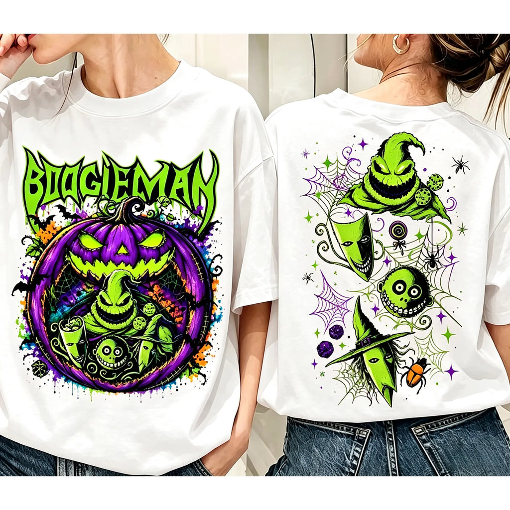 Boogieman Oogie Boogie Double‑Sided Halloween Graphic T‑Shirt Sweatshirt hoodie
