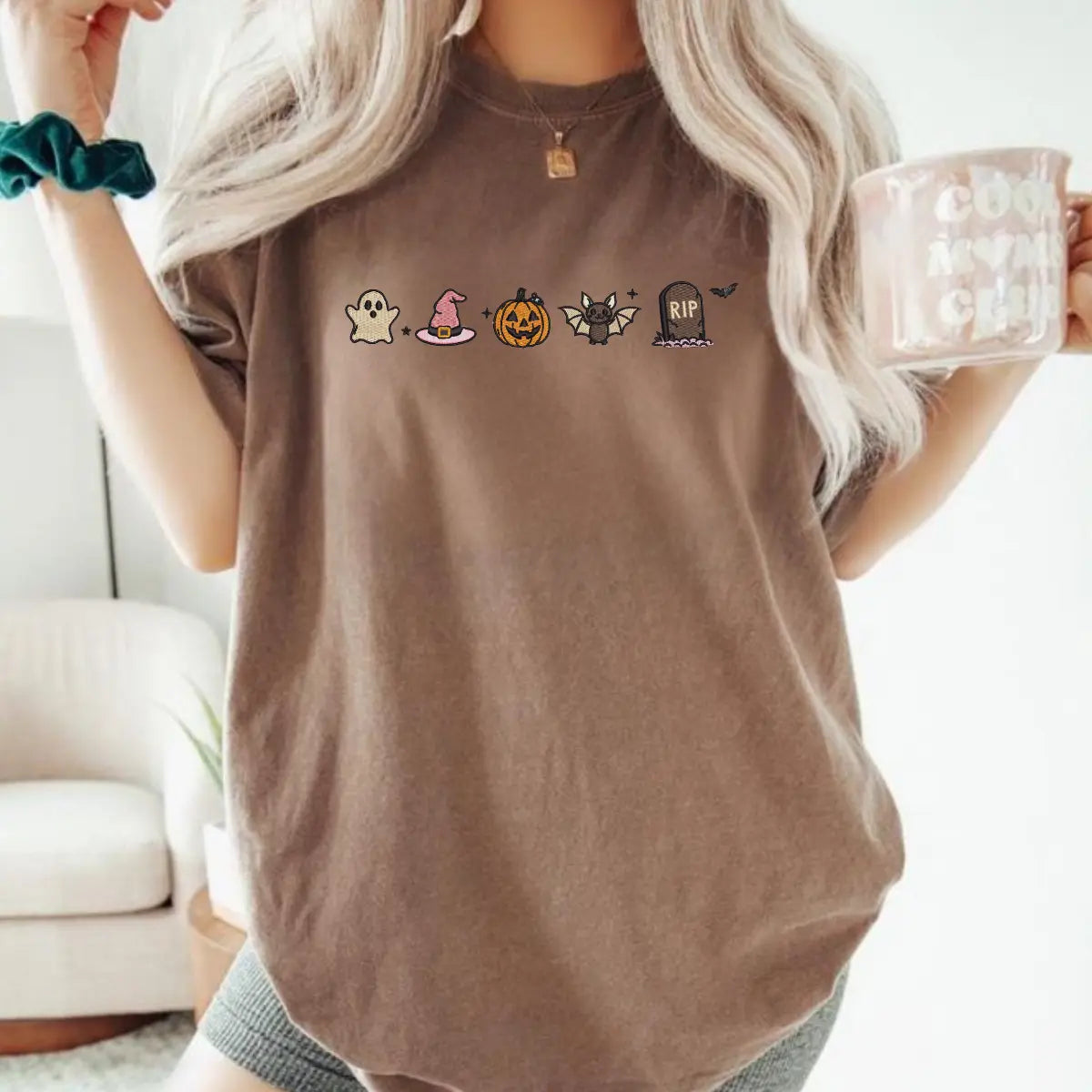 Mini Halloween Icon Row Embroidered Tee/Crewneck/Hoodie