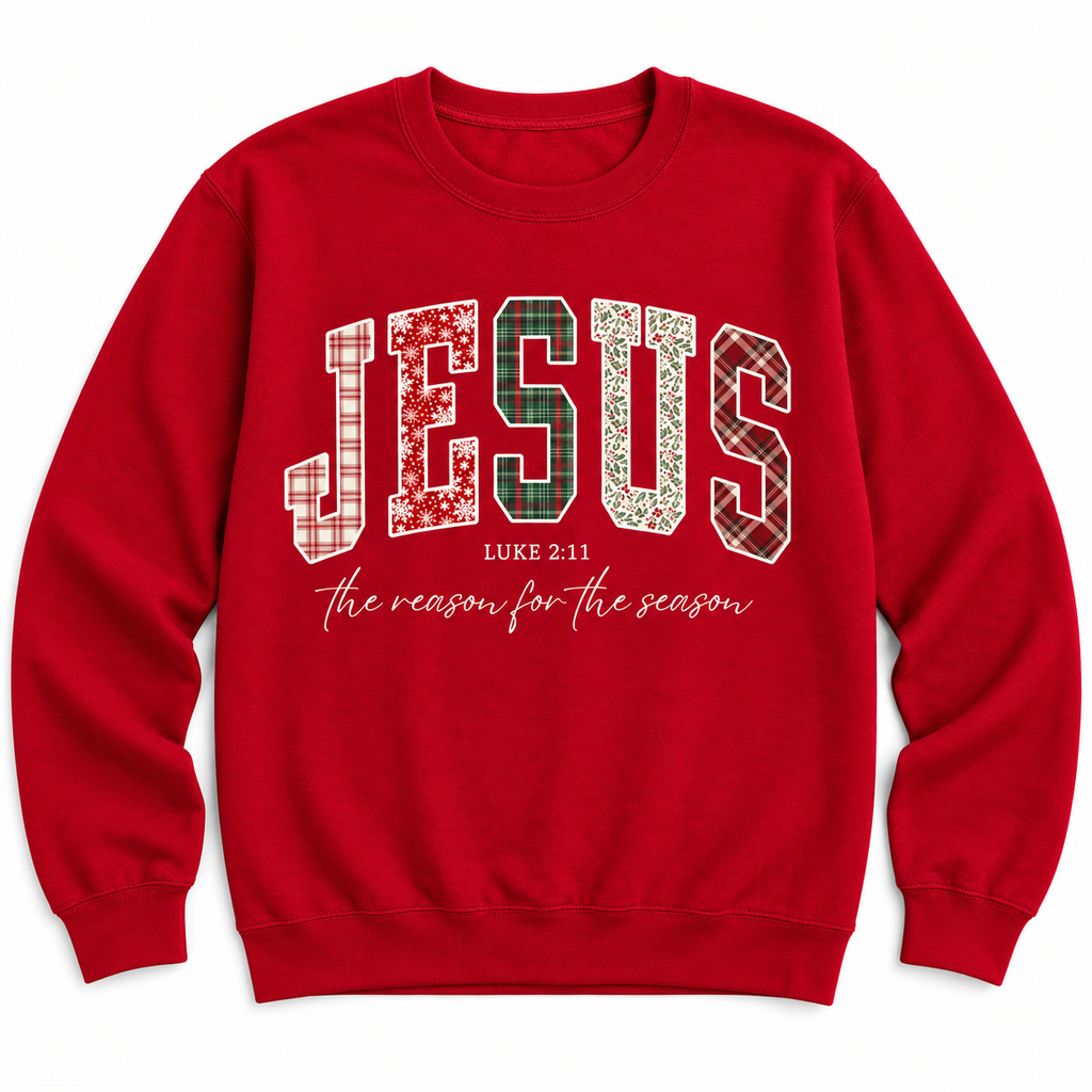 Christian Jesus Sweatshirt, Bible Verse Christmas Sweatshirt