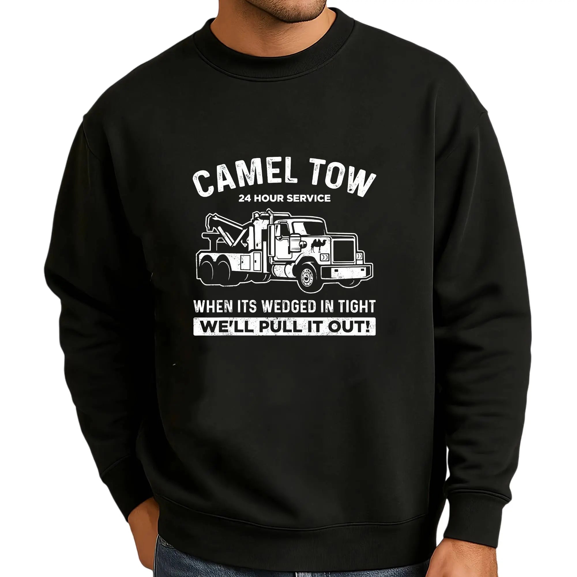 Camel Tow 24hr Towing Truck Vintage Distressed Graphic T-Shirt Sweatshirt Hoodie