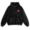 Washed Pink Bug Art Oversized Hoodie