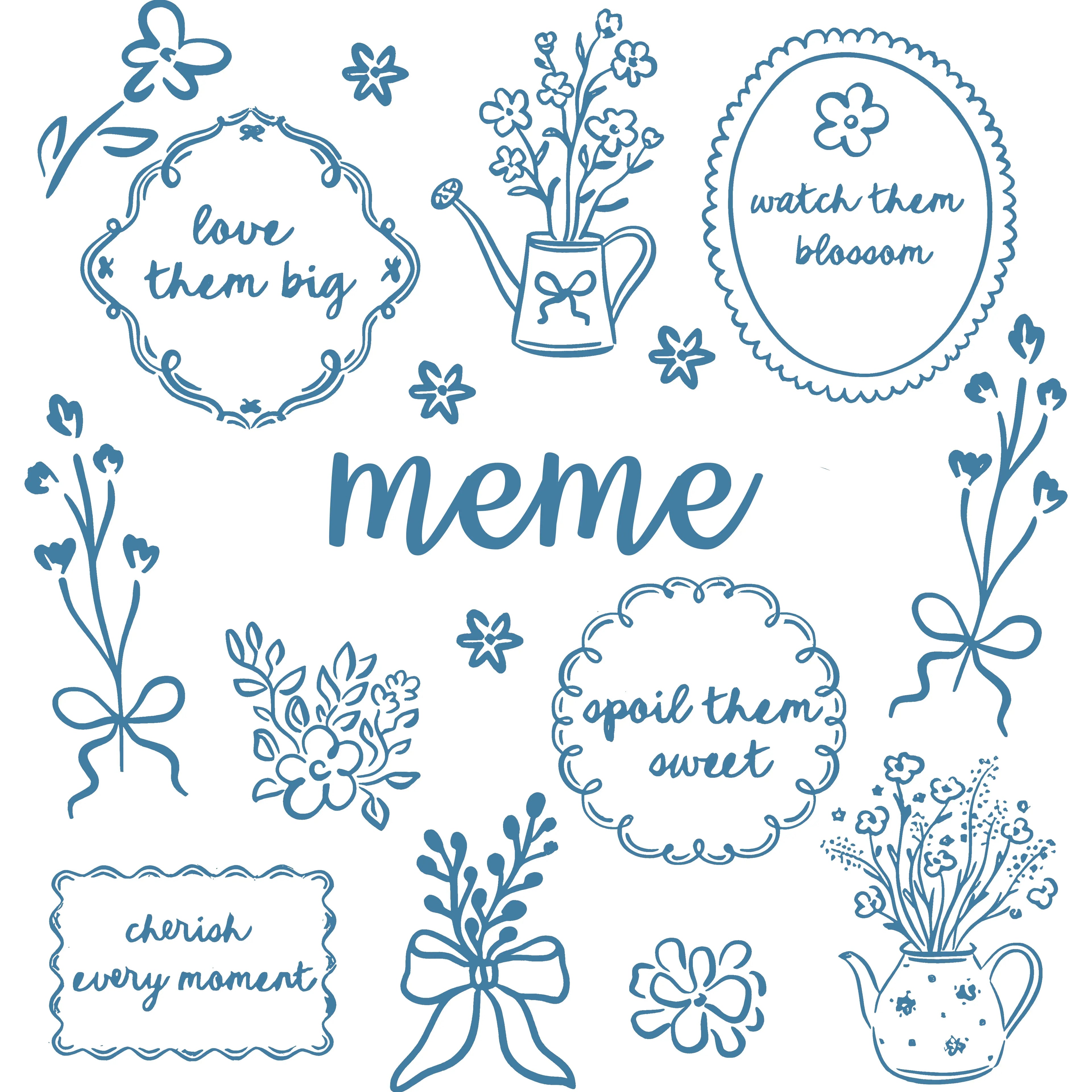 Mama Shirt Blue Floral Print Cherish Every Moment Motherhood Apparel