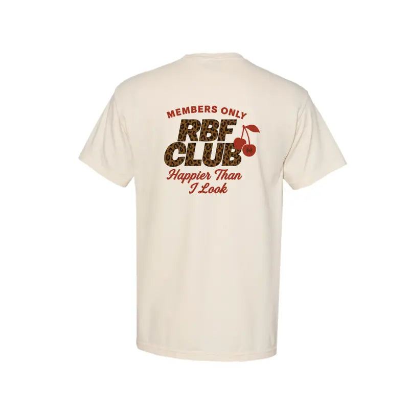 RBF CLUB Members Only Leopard Cherry Vintage Tee