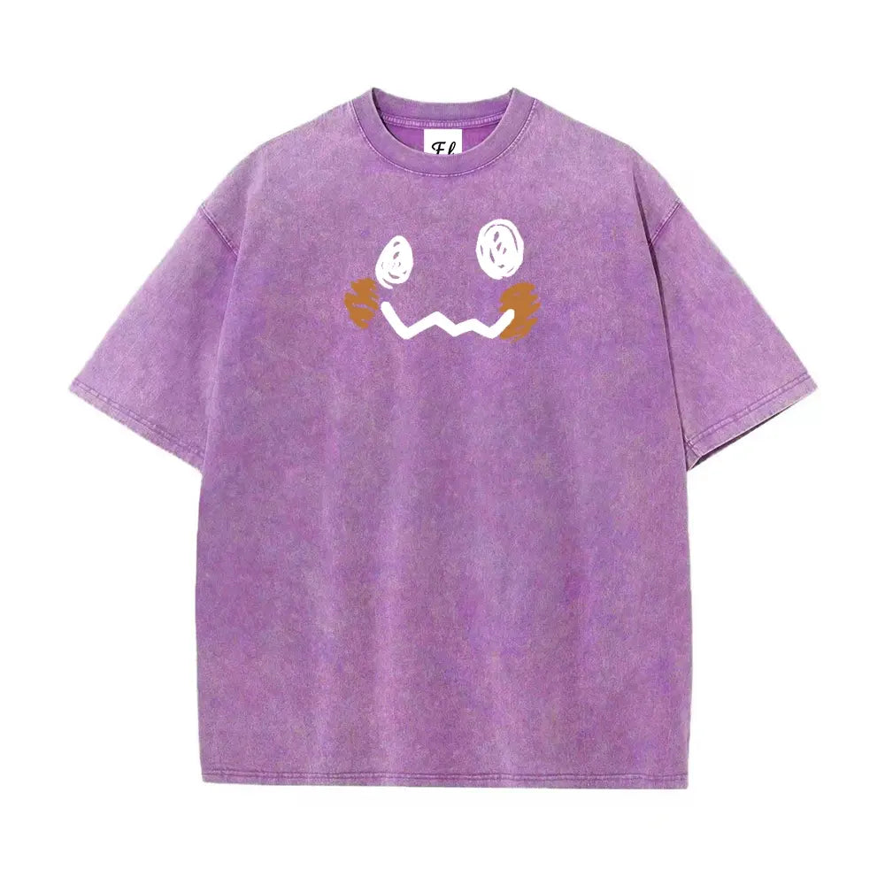 Mimikyu Double-Sided Washed Black Tee