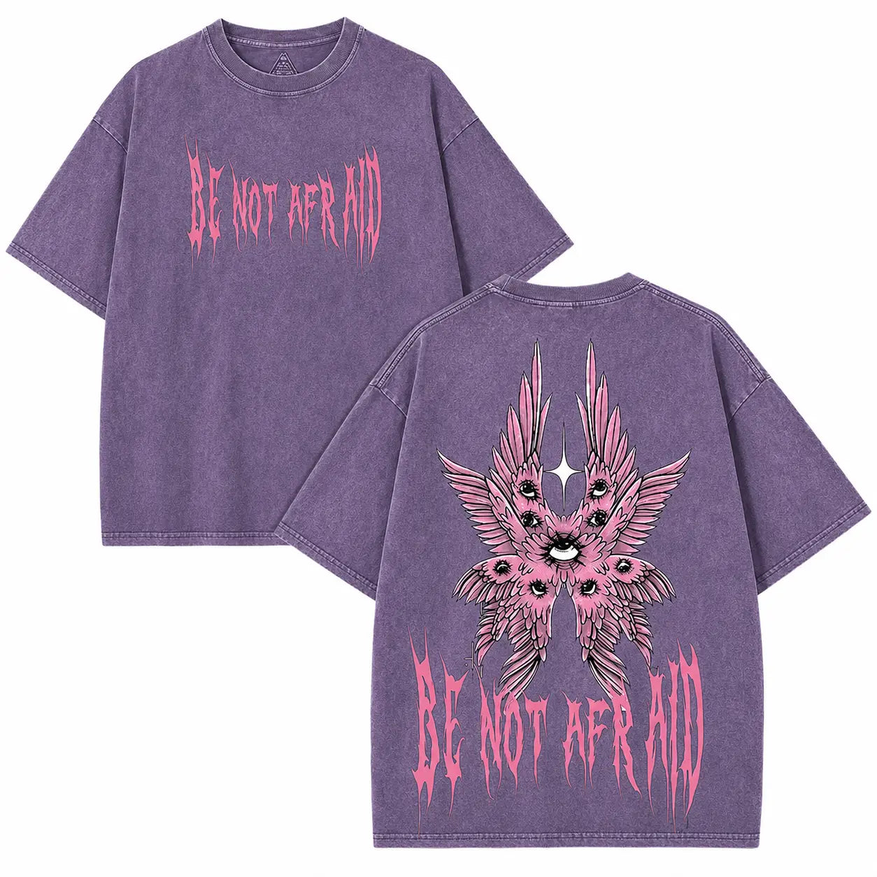 Gothic Angel Graphic Tee | Vintage Wash Oversized Fit