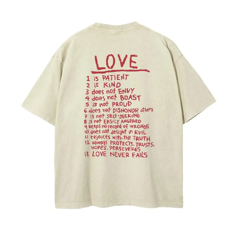 "Love Like Jesus" Heart Graphic Washed Tee