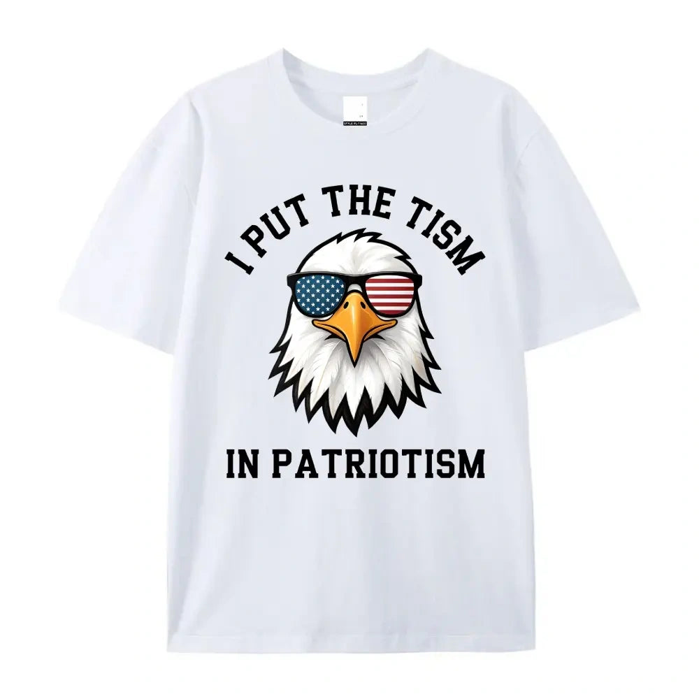 I Put The Tism In Patriotism Eagle USA Sunglasses Tee Sweatshirt hoodie