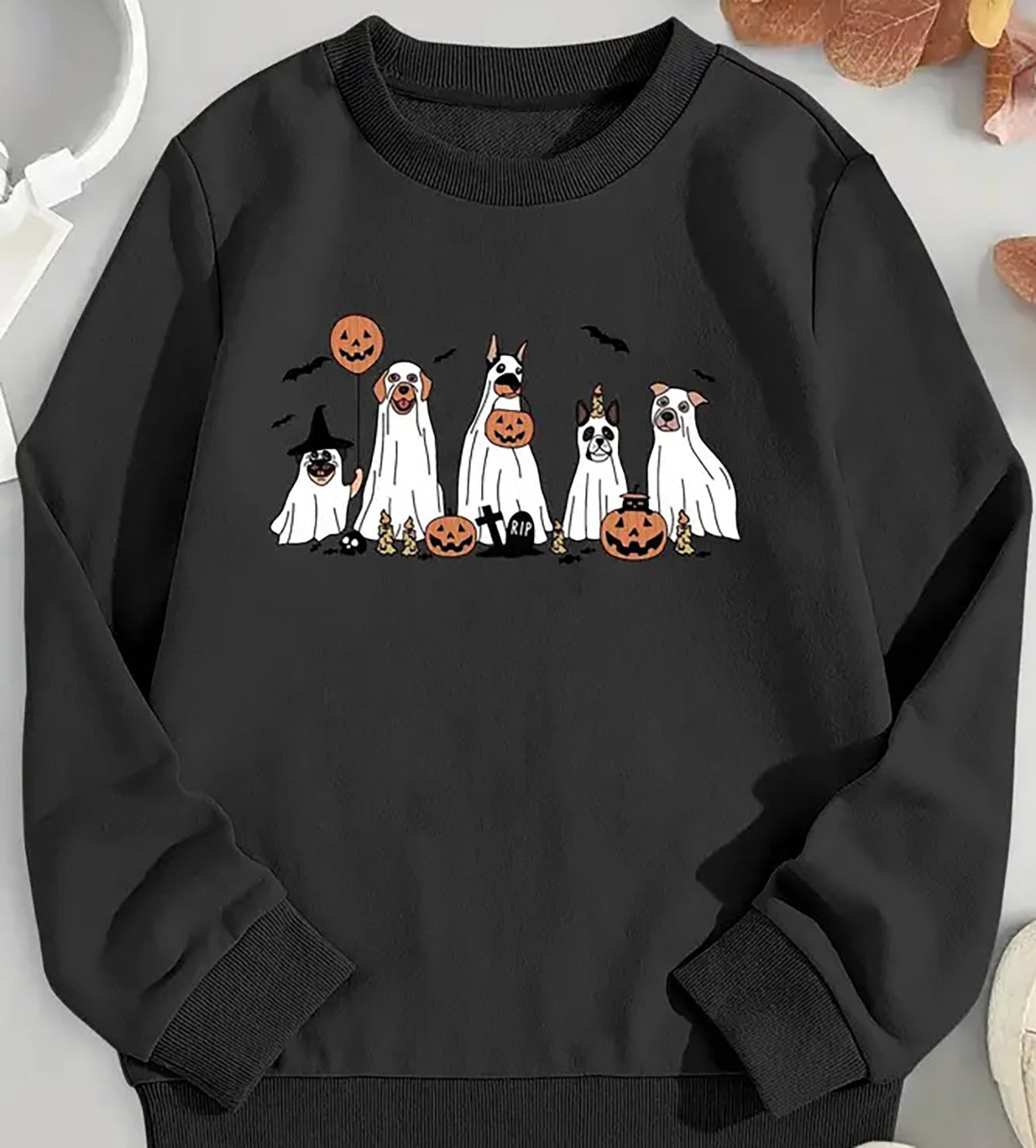 Halloween "cute ghost dog"  sweatshirt