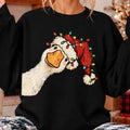 🦆 Merry Duckmas Cute Christmas Goose Santa Sweatshirt Hoodie Tee🎄