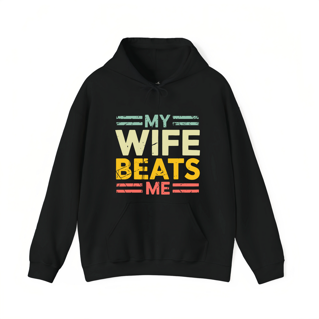 My Wife Beats Me Vintage Funny Husband T-Shirt/Sweatshirt/hoodie